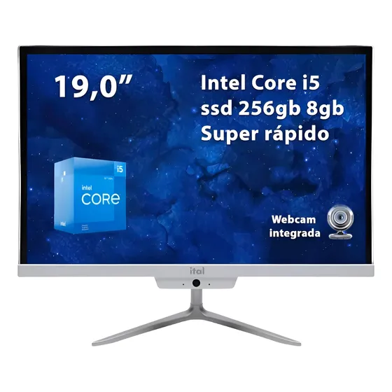 Computador All In One 19  I5 8gb Ssd 256gb K2 Branco Ital