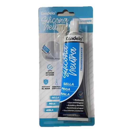 Candela Neutro Transparente 85ml Sellador Silicona