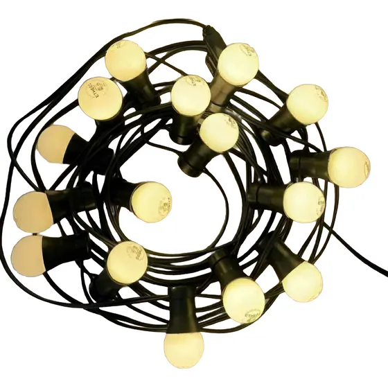 Guirnalda De Luces De 15 Metros Banderin Patio/jardin/balcon