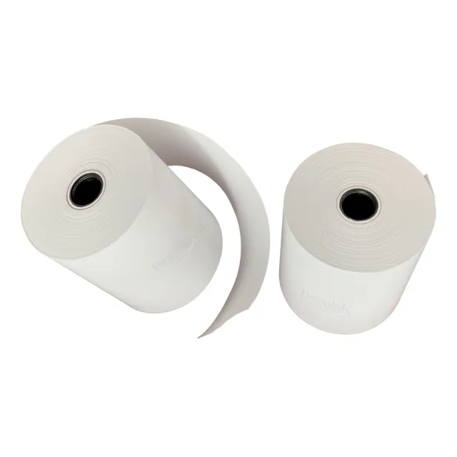 100 Rollos Papel Térmico 80x70 Mm 55 Gramos. Metraje +58 Mts