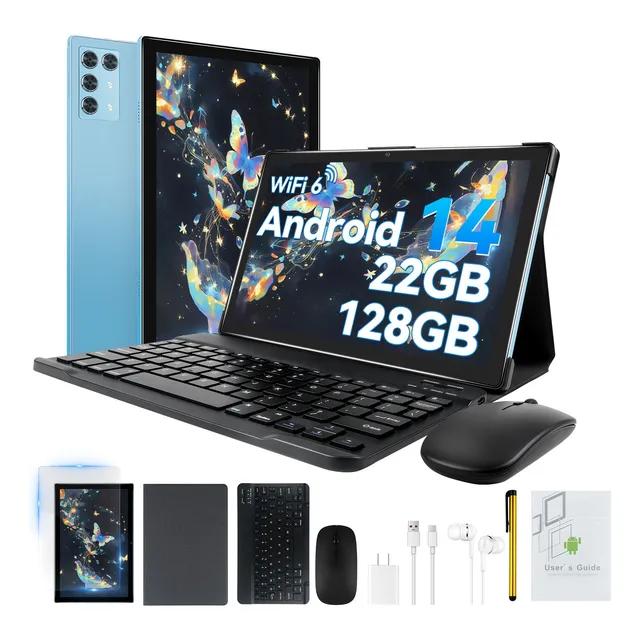 Tablet 10.1 Android 14 22+128gb 5g Wifi6 Bt5 Con Teclado