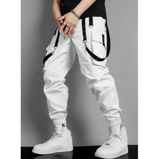 Pantalones De Carga Blancos