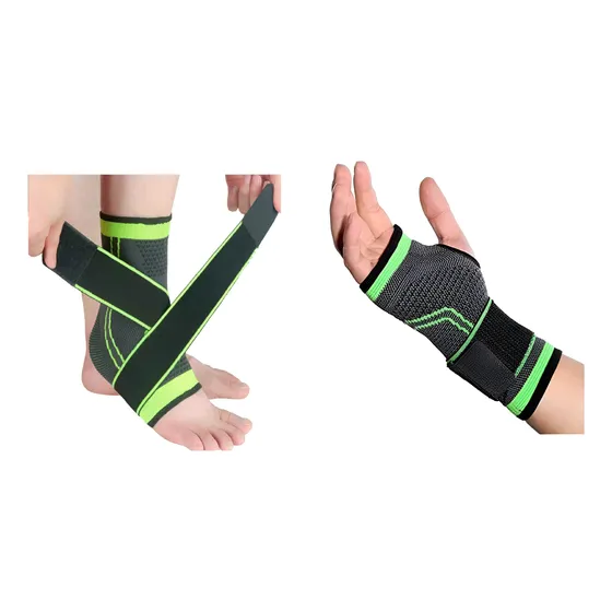 2pack Tobillera Muñequera Compresión Gym Deportivo Esguince