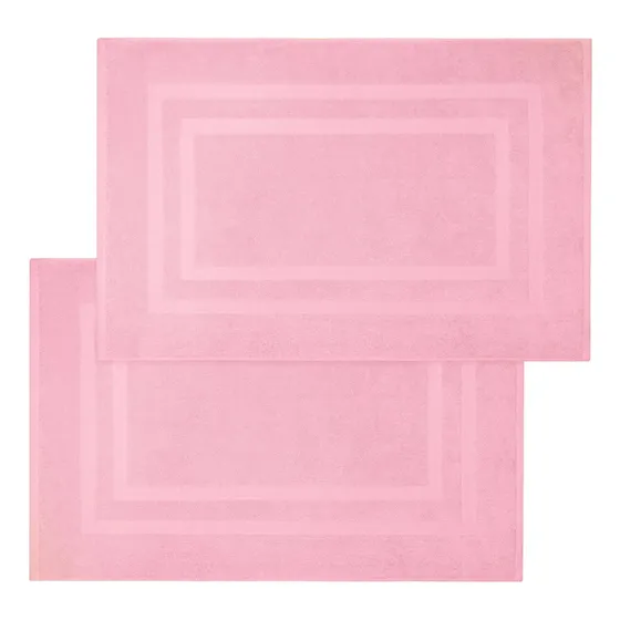 Alfombrilla Baño Lujo 100% Algodon Para Juego 2 Tapete Rosa