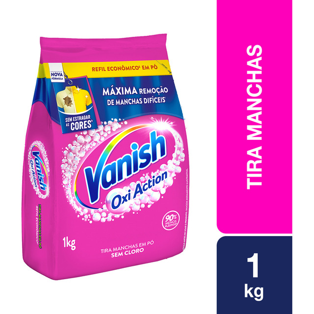 Tira Manchas Vanish Em Pó Oxi Action Para Roupas Coloridas Refil 1kg Tira Manchas Vanish Em Pó Oxi Action Para Roupas Coloridas Refil 1kg