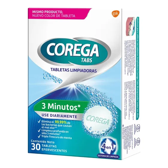 Corega Tabs Tabletas Limpiadoras 30u