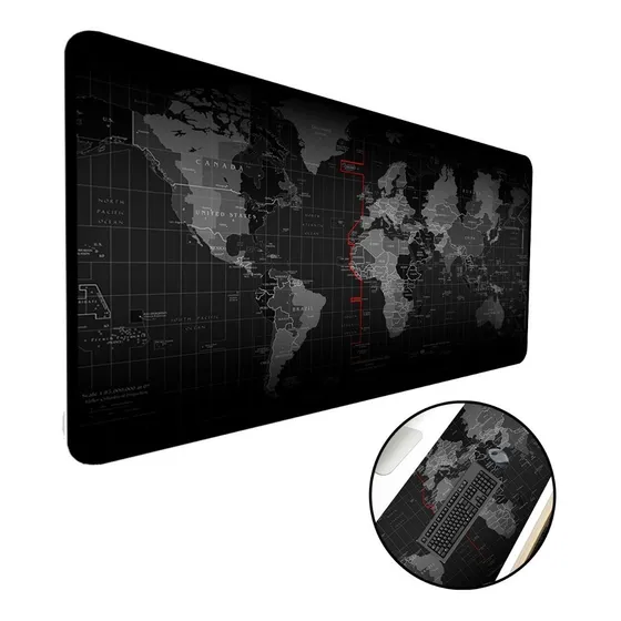 Mouse Pad Gamer Speed Extra Grande 90x40 Mapa Mundi