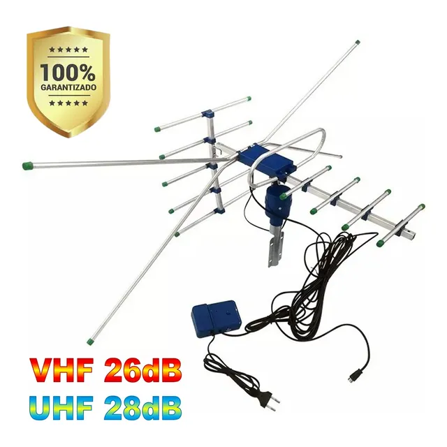 Antena De Tv Para Exterior Señal Uhf Vhf Con Control Remoto