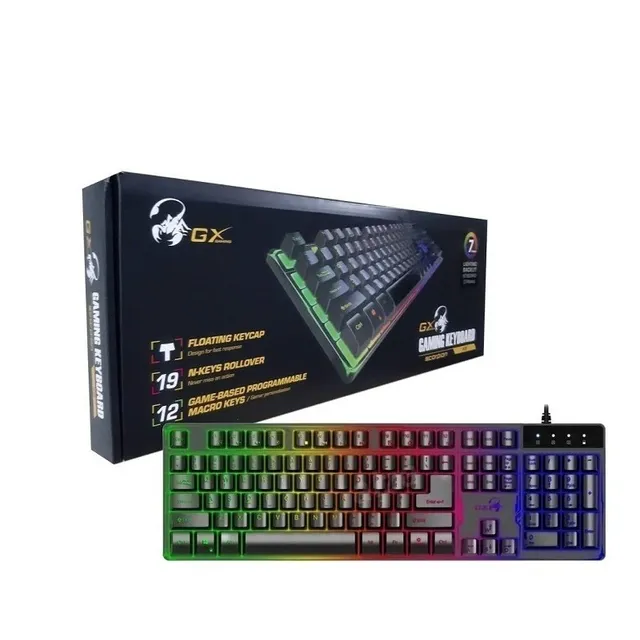 Teclado Genius Scorpion K8 Gaming Rgb Led Usb Black 