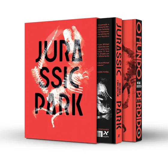 Box Jurassic Park de Crichton Michael Editora Aleph Capa Dura