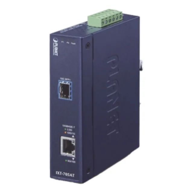 Convertidor De Medios Industrial Ethernet Rj45 10g 5g 2.5g