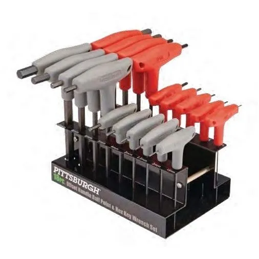 Juego De Llave Allen Tipo T 18pzas Con Mm Y Sae Pittsburgh