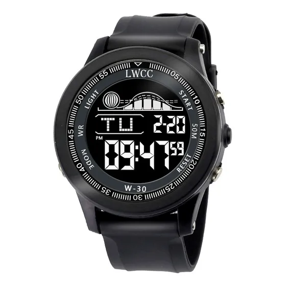 Reloj Digital Negro Deportivo Impermeables
