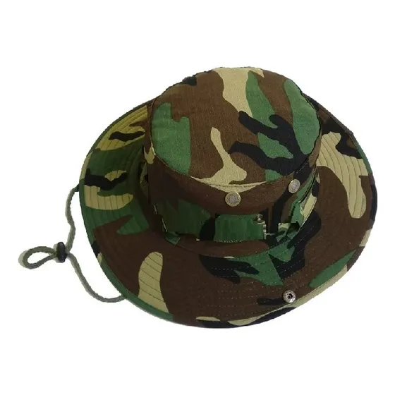 Sombrero Camuflado Talla 58 - 60 Cm Botones Para Recoger El