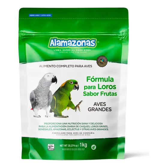 Alimento Para Cotorros Sabor Frutas Croquetas 1kg Alamazonas