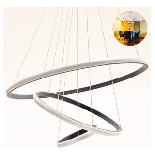 Lampara Colgante Candil Led Neon 3 Aros 3 Tonos De Luz Lampara Colgante Candil Led Neon 3 Aros 3 Tonos De Luz