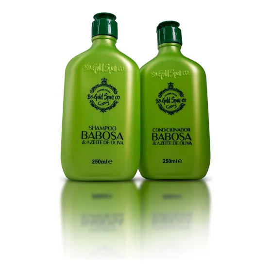 Shampoo Gold Spell Cosméticos Shampoo e condicionador Kit de babosa en pote de 250mL de 250g