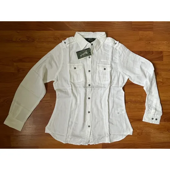 Camisa Damas Manga Larga Importada. Blanca, Verde, Denim
