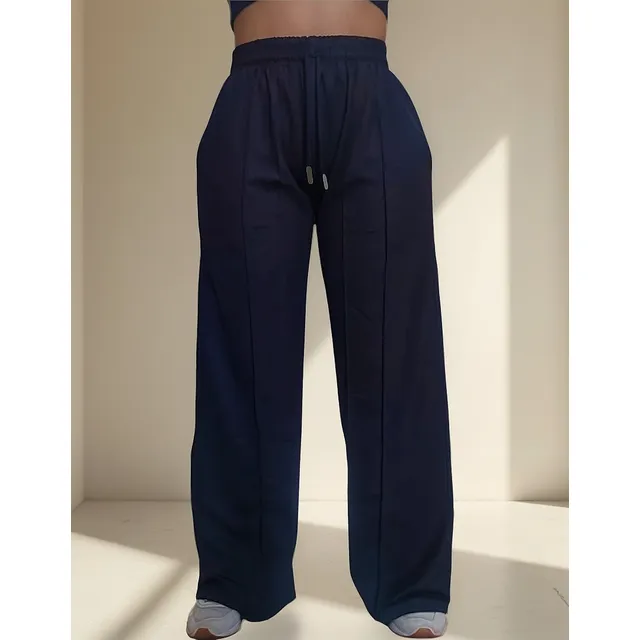 Pantalon Palazo Recto Algodon Buzo Calidad Premium