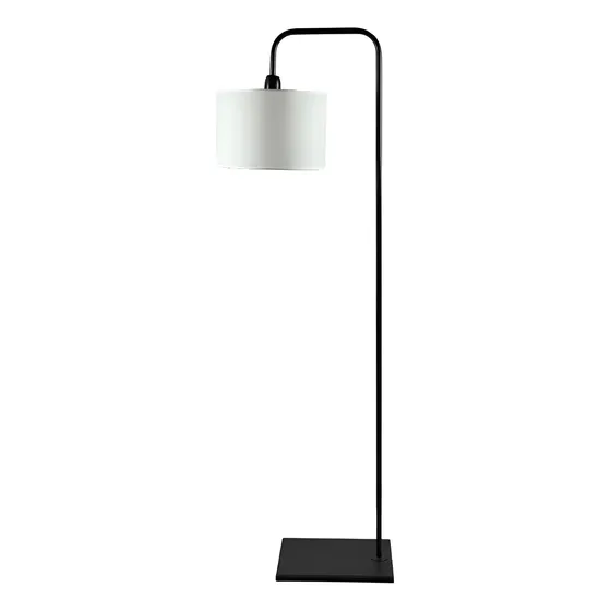 Lampara De Pie Industrial Hierro Oxido Negro Cuadrada