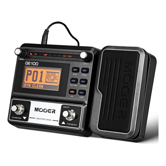 Pedal De Efecto Mooer Ge Mooe100 Multi Efeitos Ge100 Negro