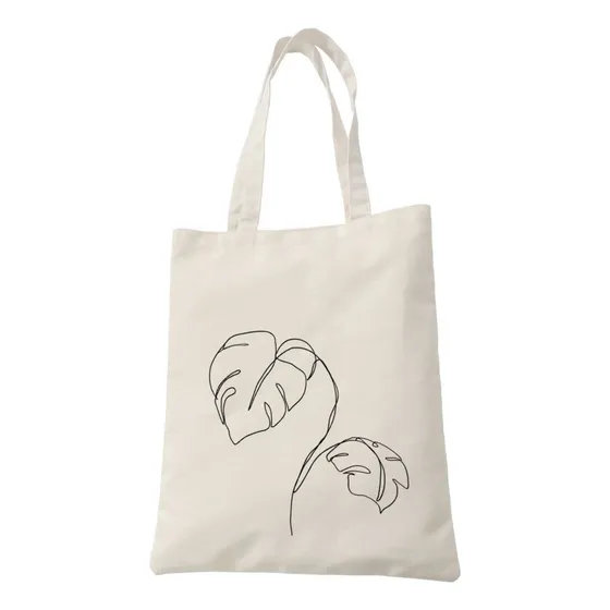 Bolsa Lona Estetica Para Mujer Niña Algodon Hombro Compra