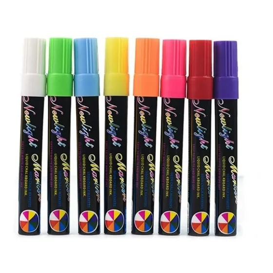 Set 8 Plumones Lápiz Pizarra Led