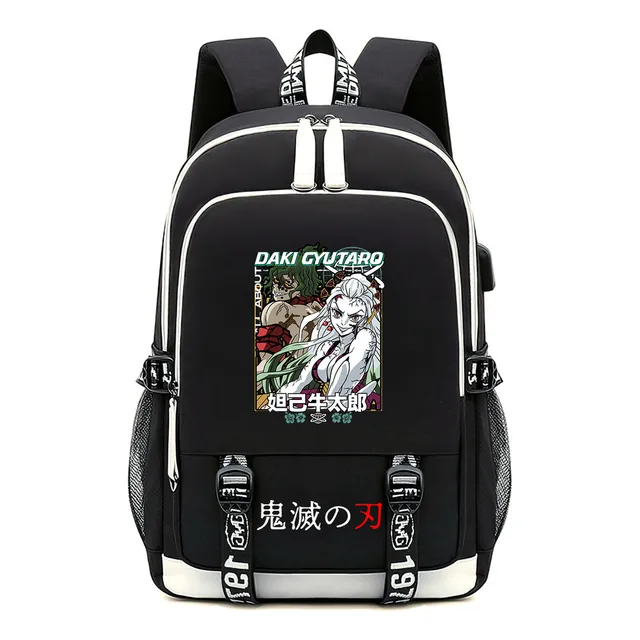 J Anime Demon Slayer Muichiro Tokito Mochila Meninos Estudan
