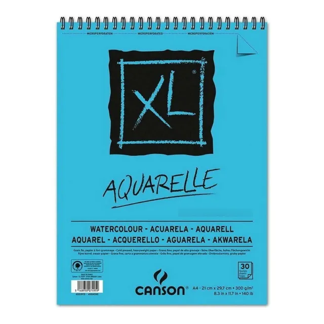 Canson® Xl® Aquarelle, A4 - 21 X 29.7 Cm - 300g - 30 Hojas