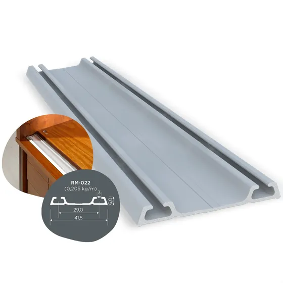 Trilho Inferior Para Porta De Correr 2mts Rm22 Rometal