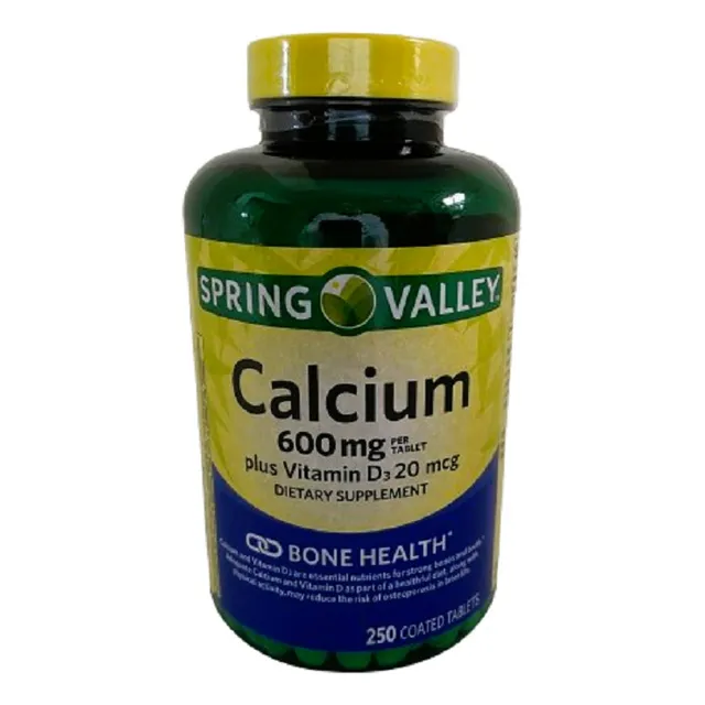 Calcium 600mg + Vit D3  250tabs  Spring Valley