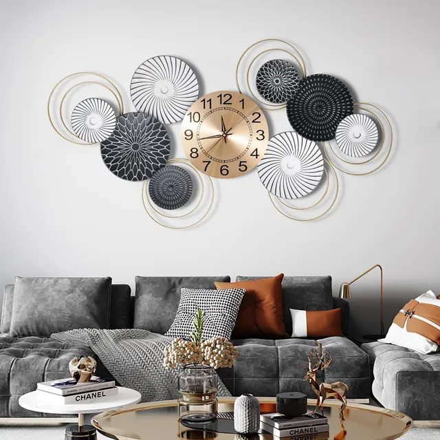 Glcs Glaucus Reloj Pared 36  Para Decoracion Sala Estar Hoja