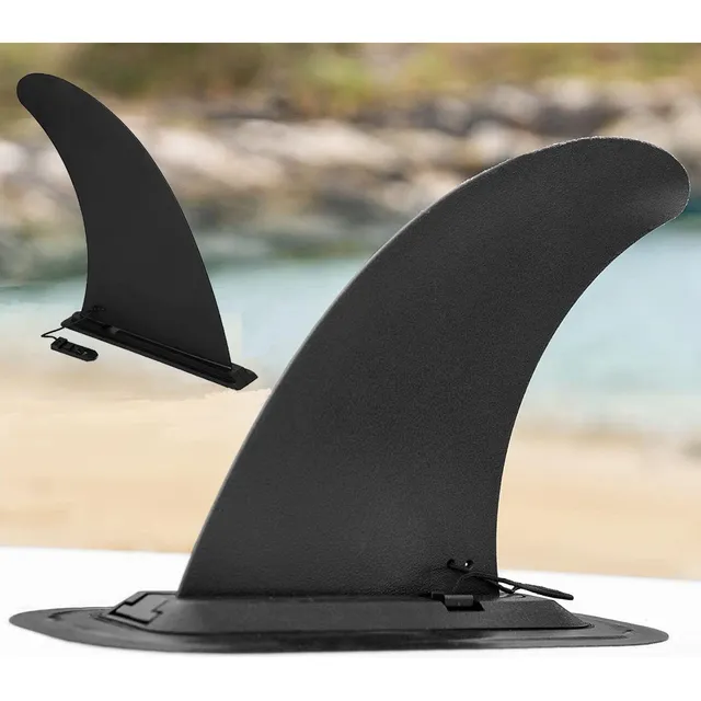Aleta Repuesto 9  Para Tabla Remo Pie Surf Larga Color Negro