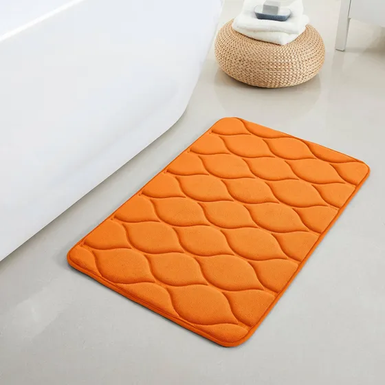 Home Fashion Diseño Ovalado Relieve Espuma Color Solido