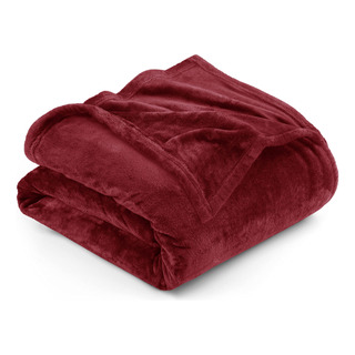 Manta Polar Utopia Bedding, Tamaño Doble, Color Burdeos, 300 Manta Polar Utopia Bedding, Tamaño Doble, Color Burdeos, 300