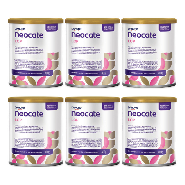 Kit 6 Latas Fórmula Infantil Neocate Lcp Em Pó Danone 400g Kit 6 Latas Fórmula Infantil Neocate Lcp Em Pó Danone 400g