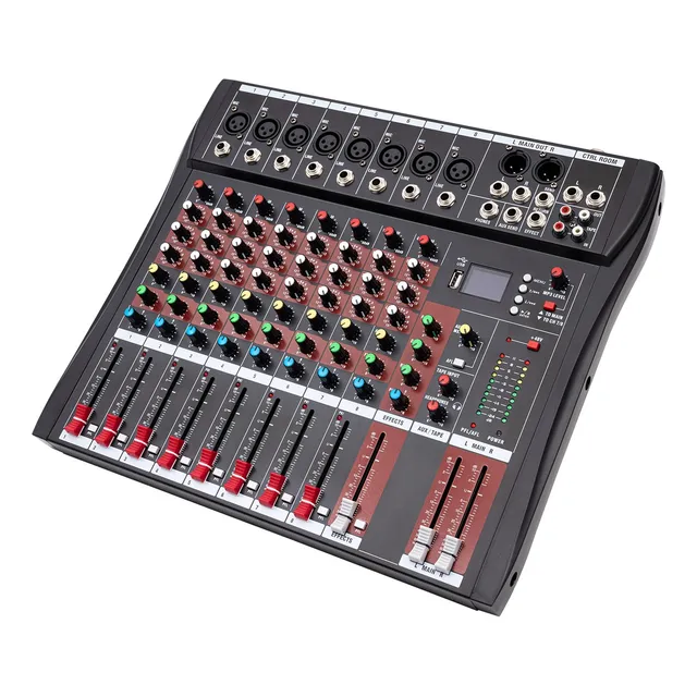 Mezclador Profesional De 8 Canales, Consola De Sonido Con
