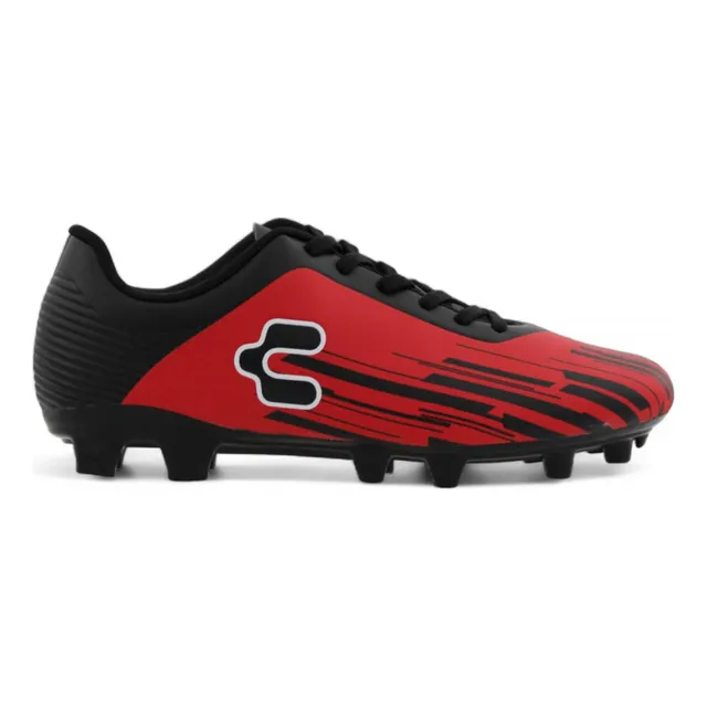 Tenis Hombre Fútbol Charly 1086194 Tachones Negro / Rojo