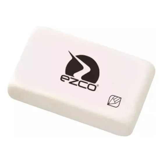 Gomas De Borrar Escolar Blanca Ezco X 12 Unidades Color Blanco
