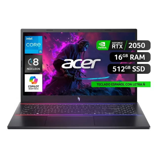 Nitro V15 Anv15-51-53w1-1 Core I5 16gb 512gb Ssd Rtx 2050 Negro