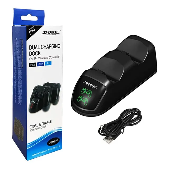 Cargador Base Para Controles De Ps4 Carga Dual Con Luz Led