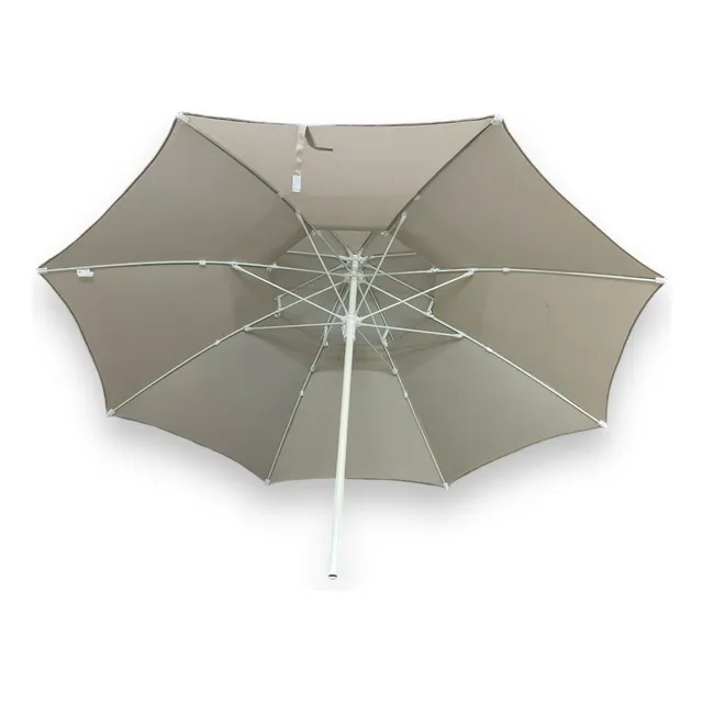 Parasol Lona Desfogue Doble Techo 2.1m Varilla Fibra Vidrio