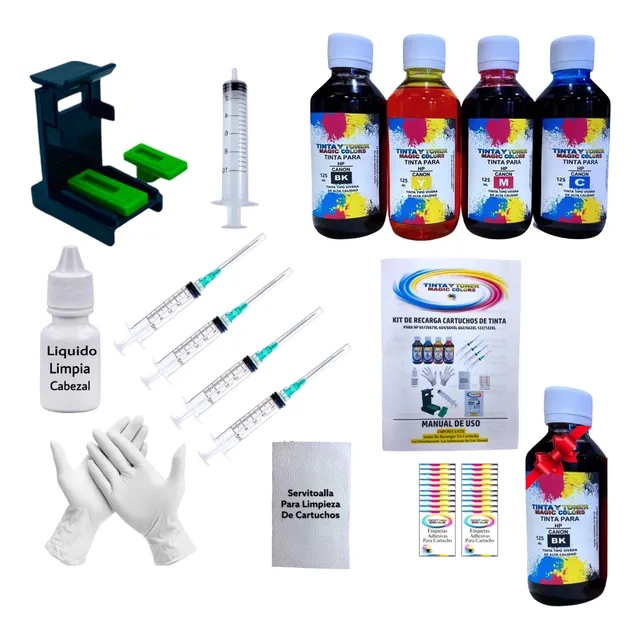 Kit Recarga De Tinta Para Cartucho Hp 667 2374/2775/2800