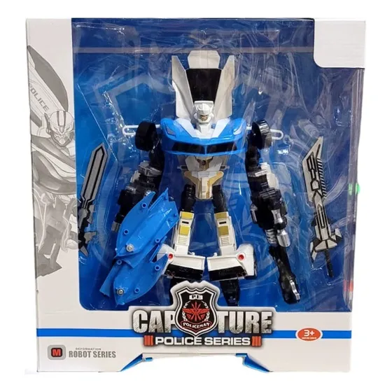 Muñeco Transformer Robot Auto Policia Swat Model Jretro