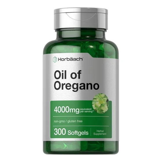 Suplemento De Aceite De Orégano Horbäach 4000 Mg 300 Cápsula