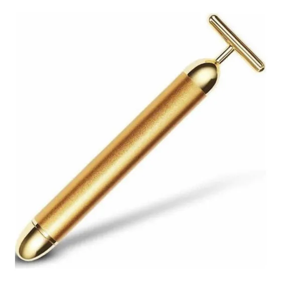Masajeador Facial Gold Vibrata Rodillo Adelgazamiento