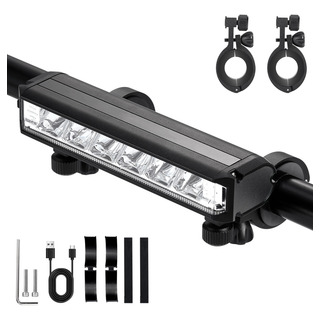 Luces De 2000 Lúmenes Ipx5 Usb Para Bicicleta Con 2 Soportes Luces De 2000 Lúmenes Ipx5 Usb Para Bicicleta Con 2 Soportes