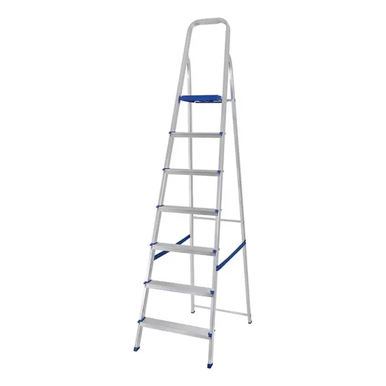 Escalera En Aluminio De 7 Escalones Plegable Mor
