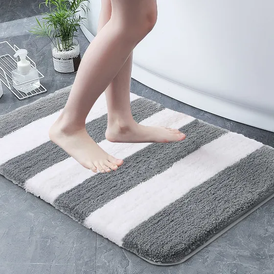 Eiduoyi Alfombra Baño Microfibra Antideslizante Peluda Suave