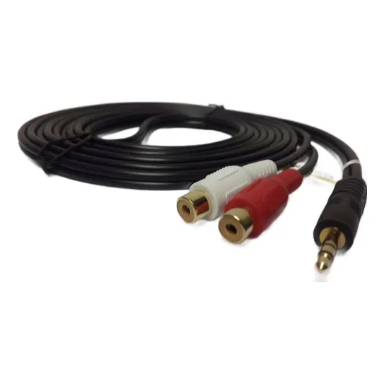Cable Plug 3.5 Macho A Rca Hembra 3 Mts